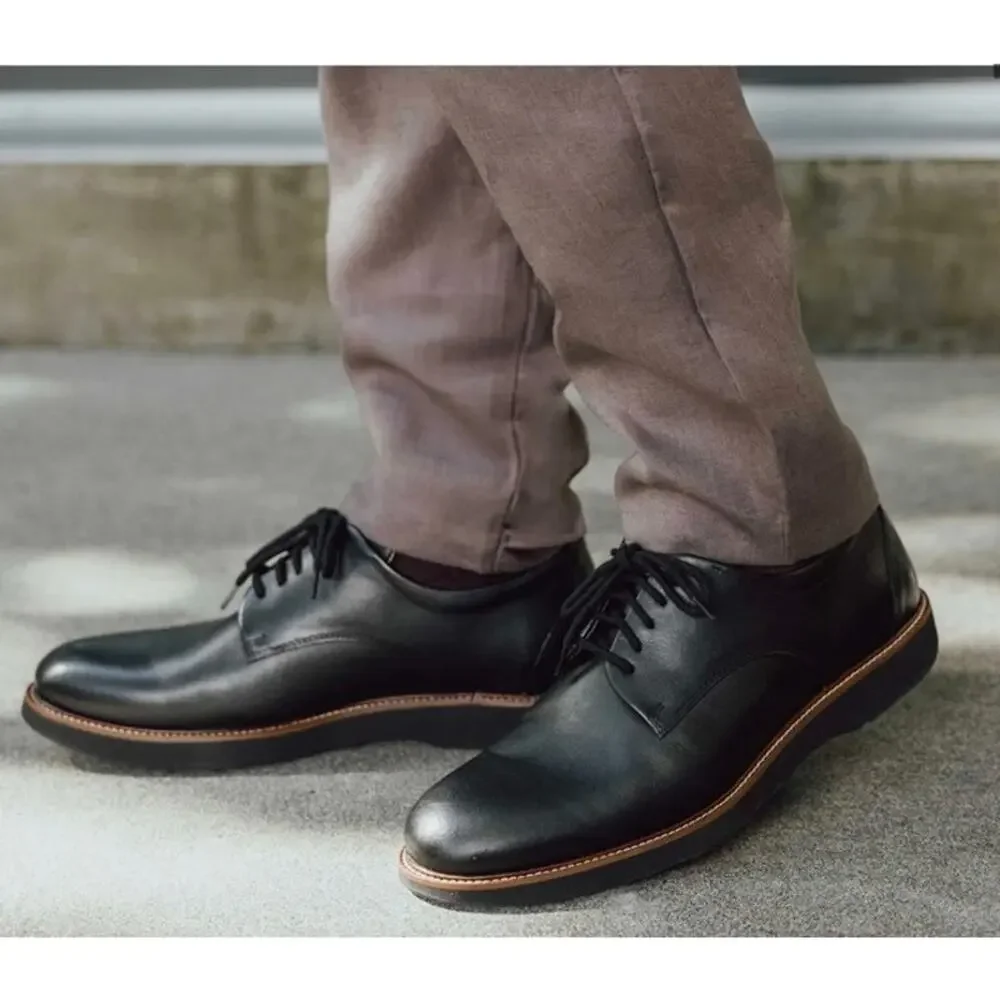 Samuel Hubbard Black Leather Men's Founder Oxford Size 13 Wide